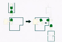 After capsules arranged and oriented, put capsule into the mold and open it by vacuum.